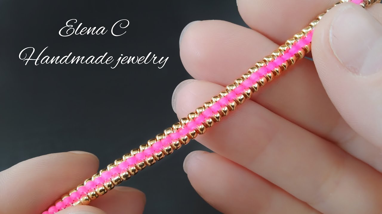Simple Beaded Bracelet Tutorial Beautiful Jewelry HandMade Простой Браслет из бисера своими руками