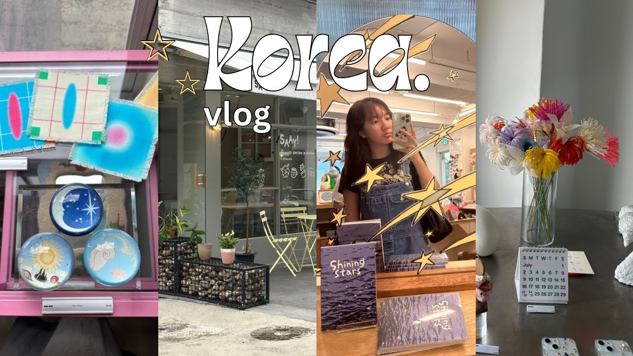 korea vlog ✿ | solo date in seochon, art crafts, bookstores, cute cafe & stationary shopping