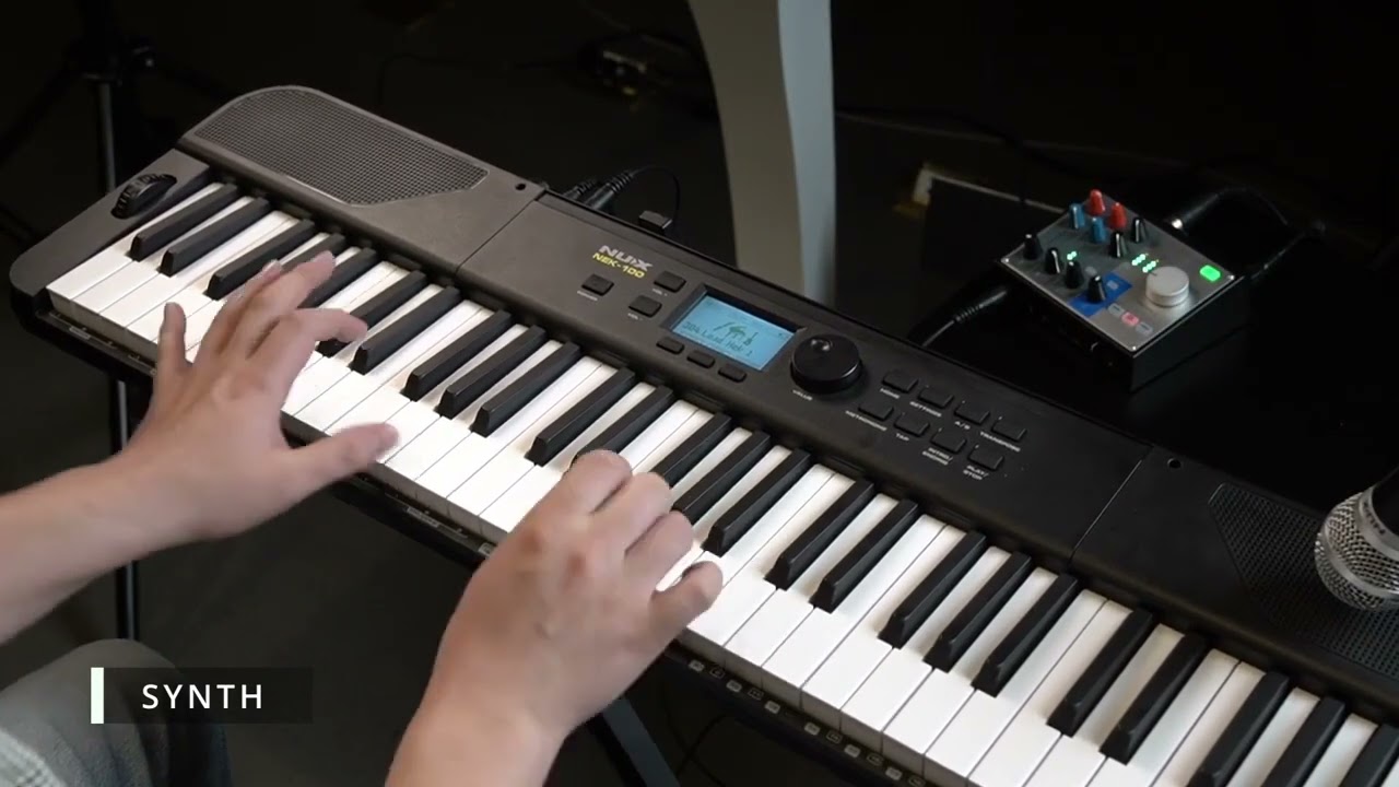 香港行貨-內置電池-10W SPEAKER - 藍芽功能-   NUX NEK100 Rechargeable Portable Keyboard -61鍵