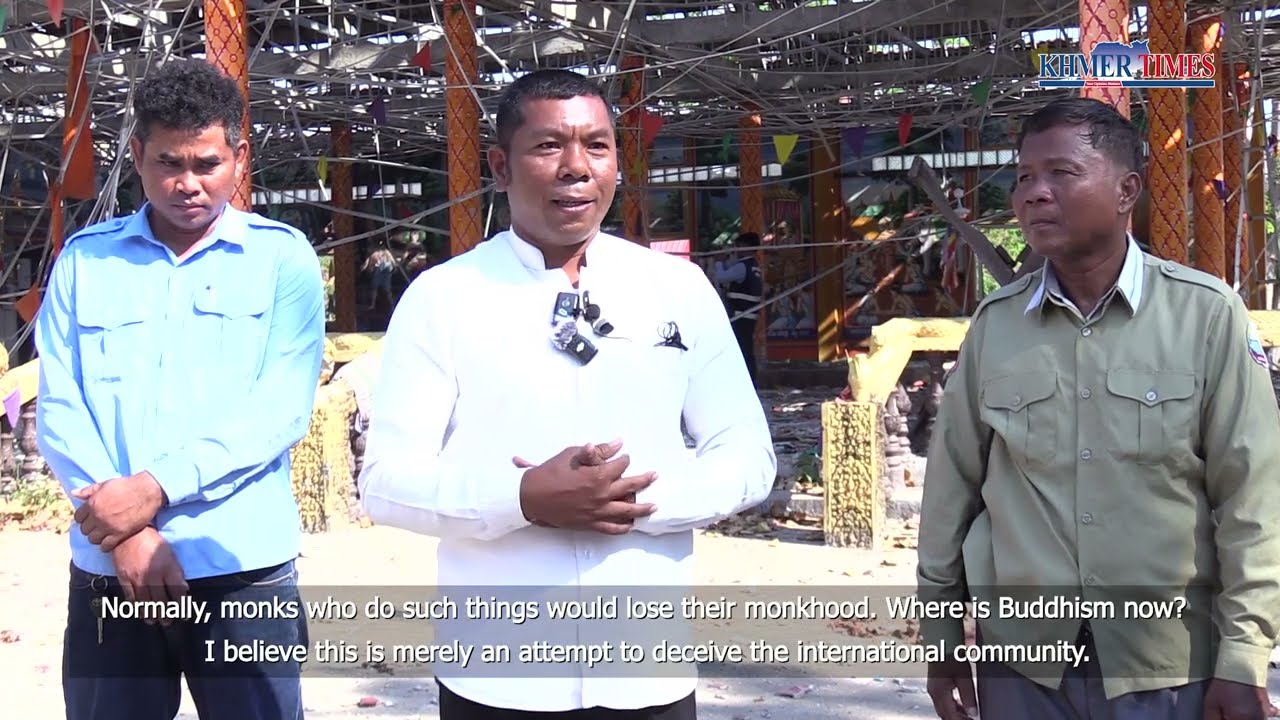 Border pagoda left almost entirely destroyed after shelling, senior acharya says