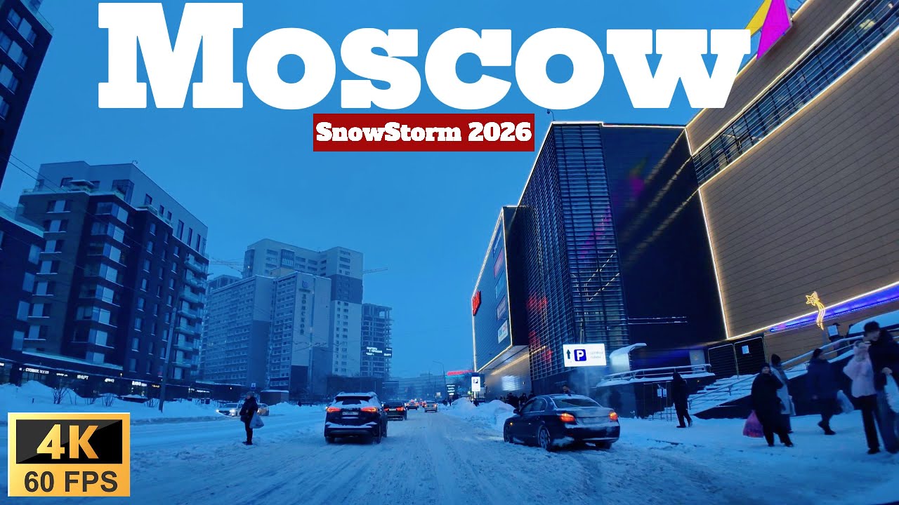Moscow City, Russia 2026 Smacked by MONSTER Snowstorm