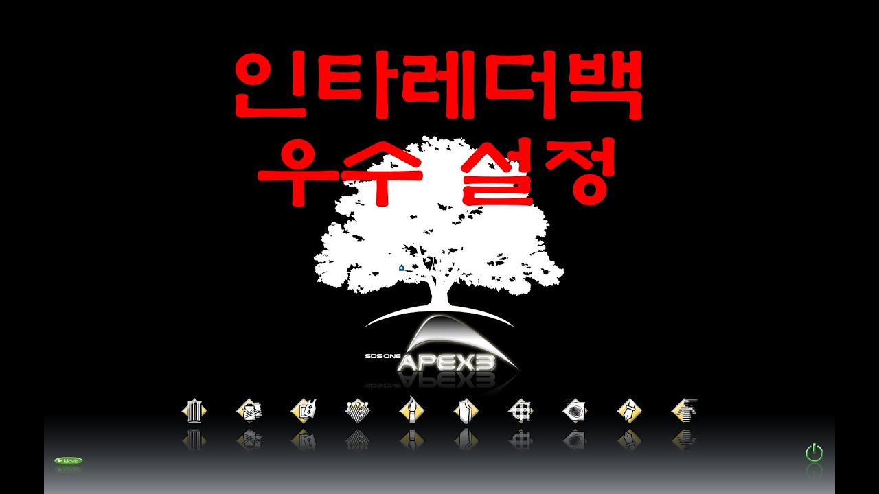 인타레더백 우수  설정 방법