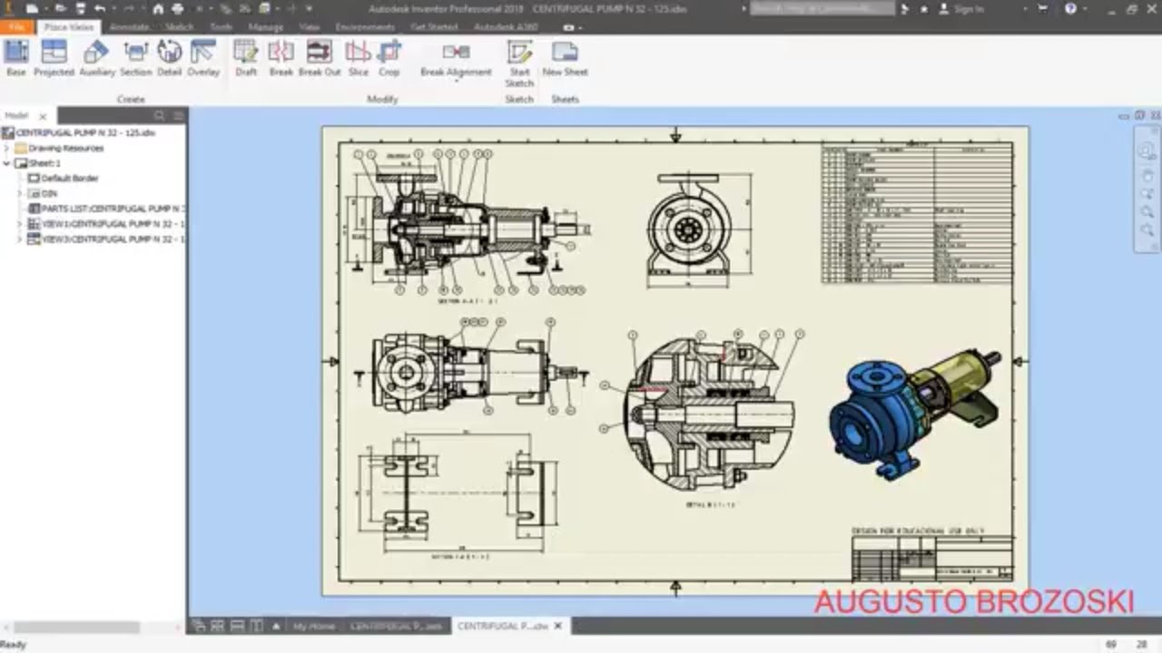 Autodesk Inventor Centrifugal Pump 08 - 09