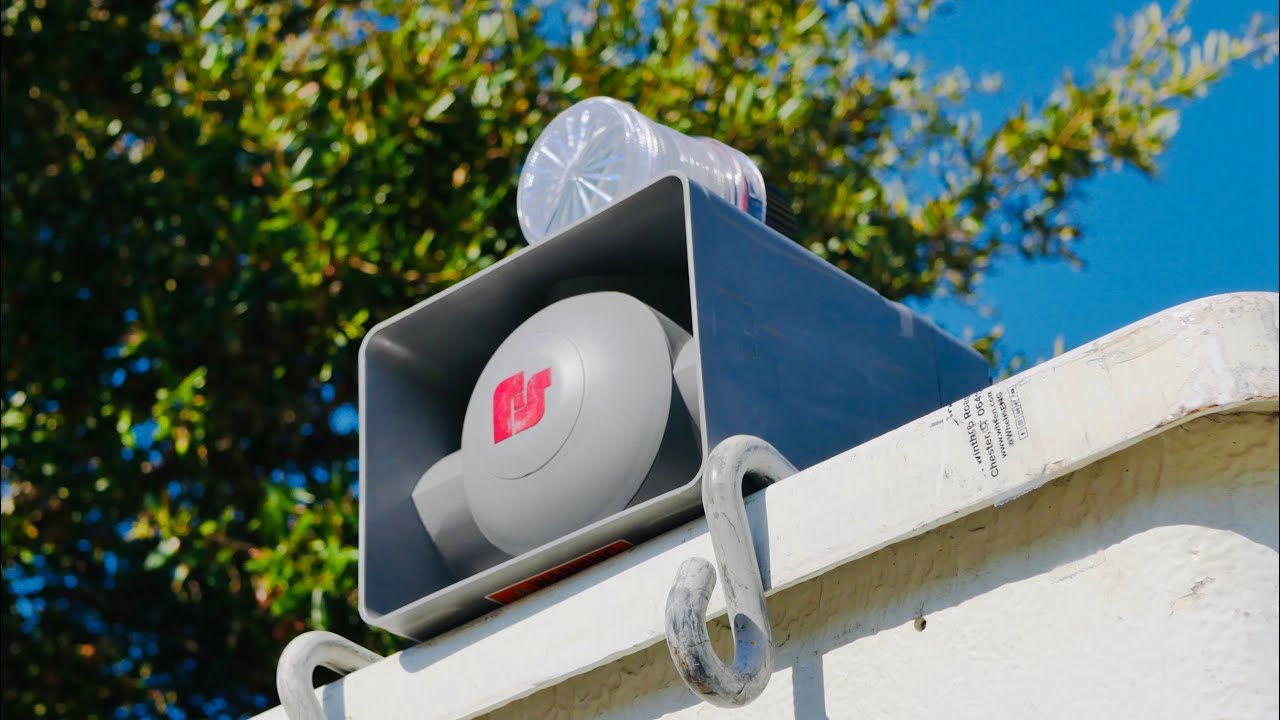Federal Signal RF100 UltraVoice Compact Speaker Demonstration