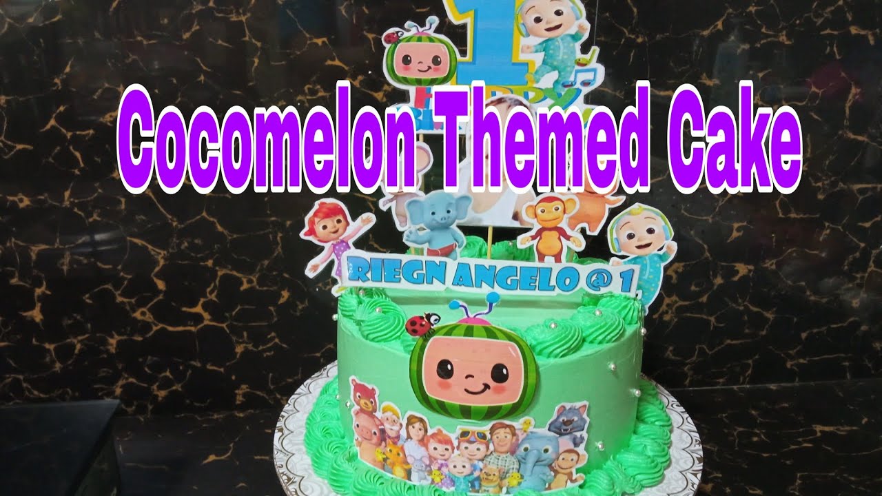 Cocomelon Themed Cake with Non-Edible Toppers | Soft Icing Cocomelon Cake Design