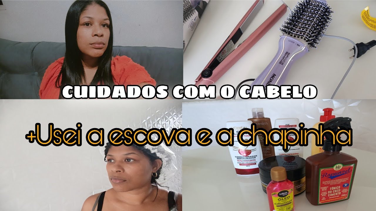 TENTANDO CUIDAR DO MEU CABELO +USEI A ESCOVA E A CHAPINHA 💝 SANDRA GUSMÃO 