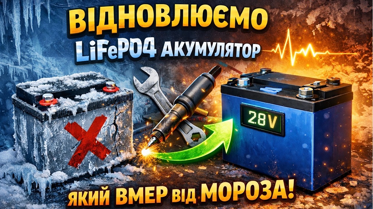 LiFePo4 акум вмер на морозі - відновлюємо