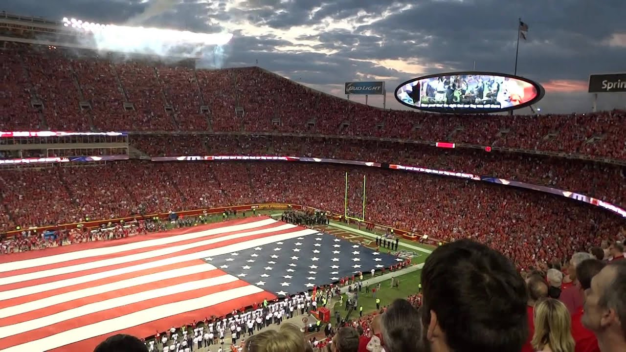 National Anthem & B2 Stealth Bomber Flyover at Arrowhead Stadium