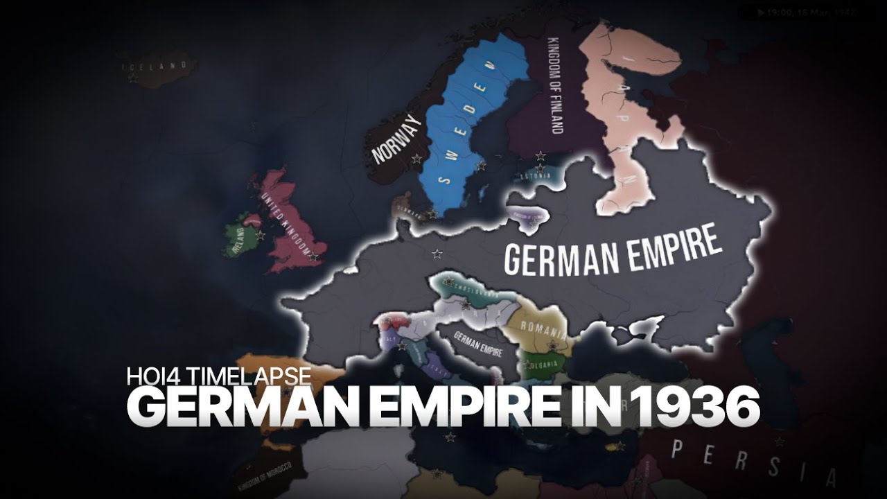 GERMAN EMPIRE at the START in 1936 - hoi4 timelapse