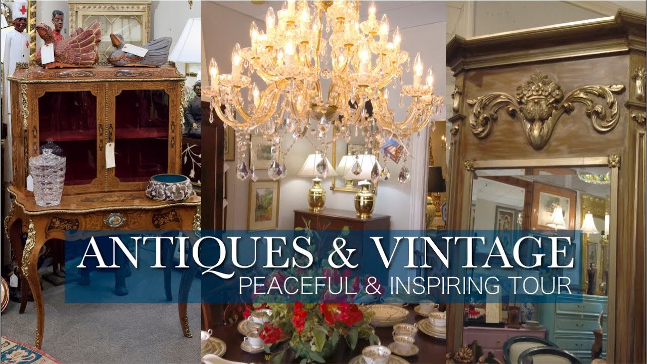 Classic & Elegant Antique Vintage & Luxury Home Interior Design Shop Walking Tour! Relaxing Ambience