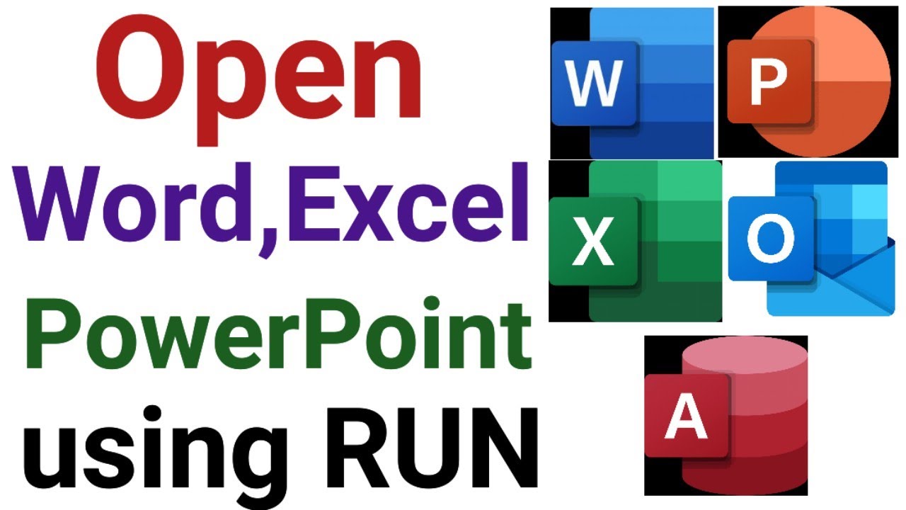 How to open Open Word, PowerPoint, Excel, Outlook, and Access with a Single RUN Command
