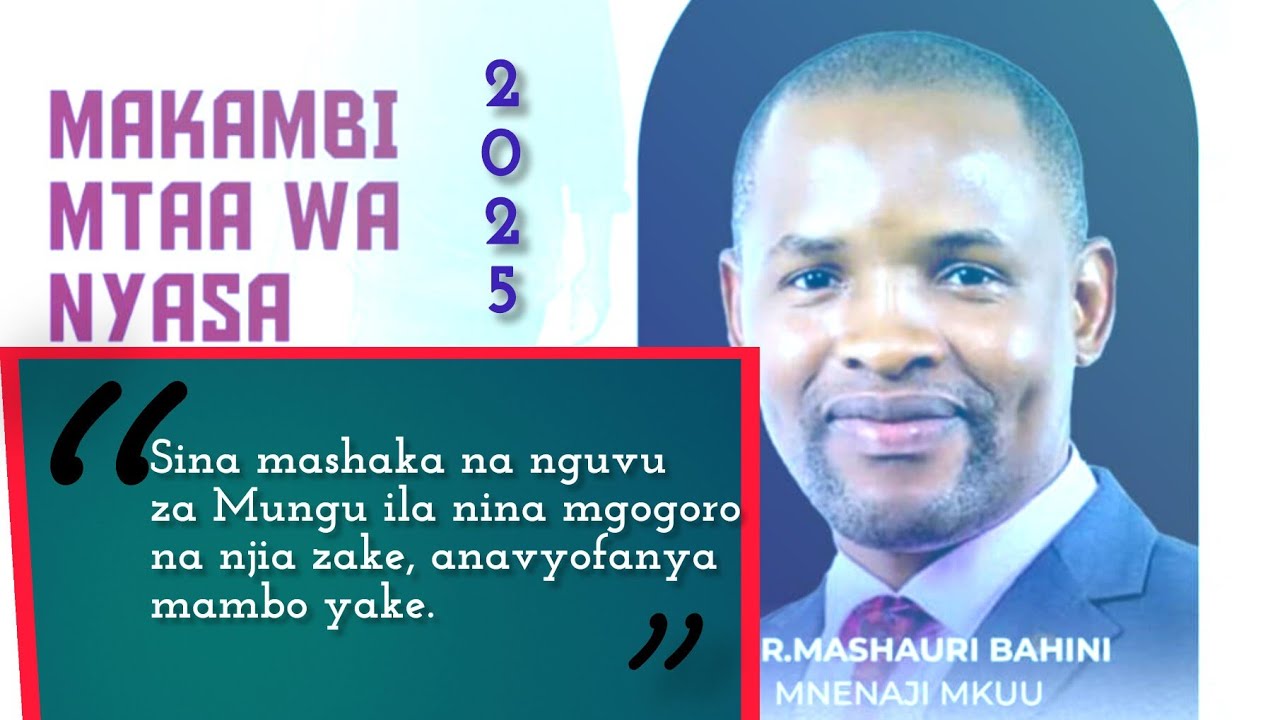 Pr. Bahini Mashauri. Sina shaka juu ya nguvu za Mungu lakini Nina mgogoro na njia Zake. 
