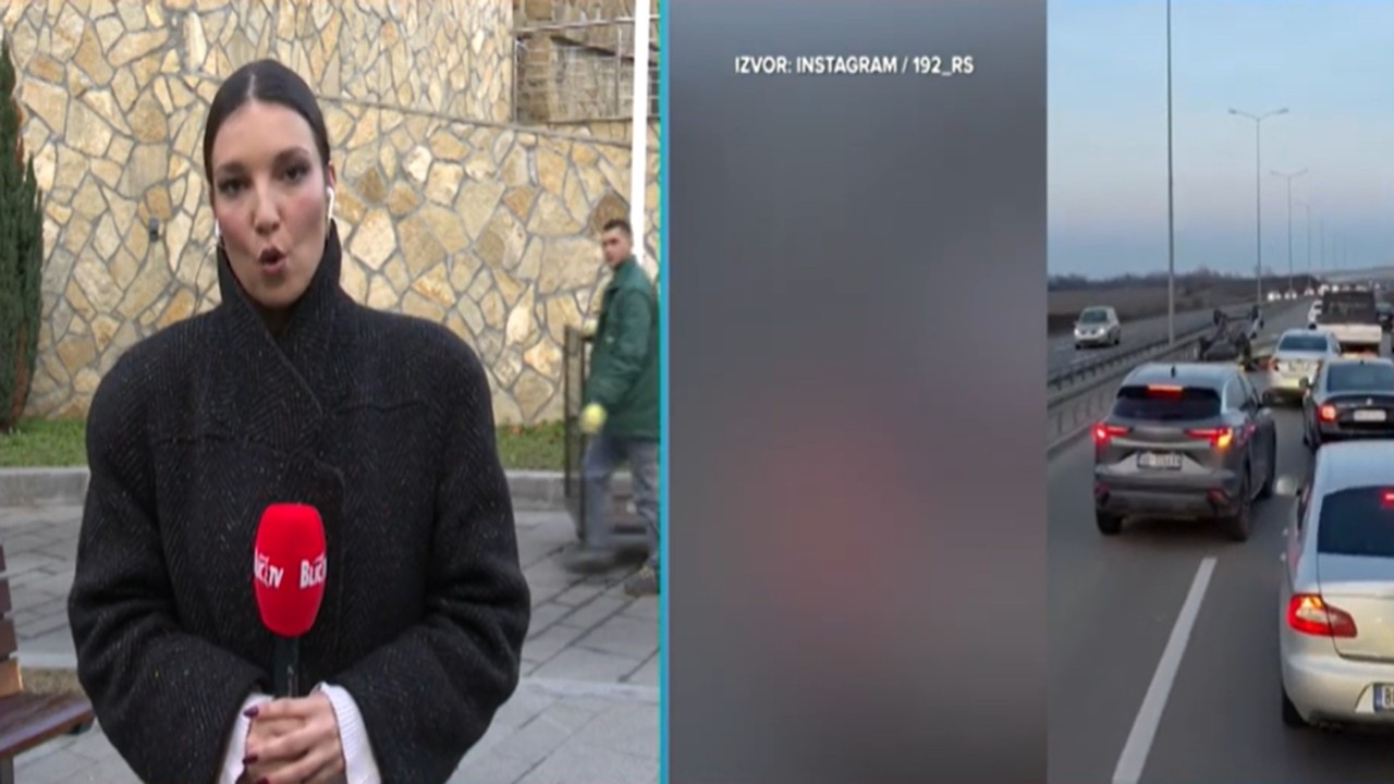 Saobraćajna nezgoda na Pupinovom mostu, dve osobe povređene