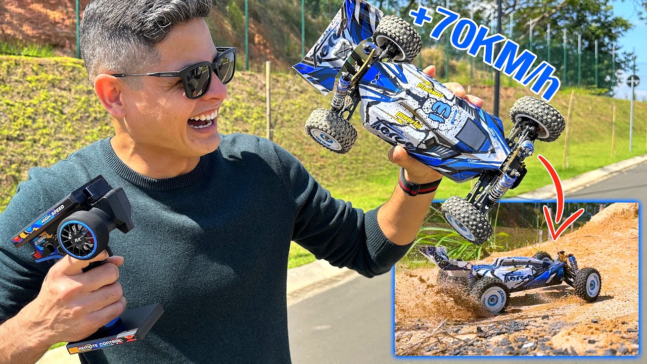 COMPREI um CARRO de CONTROLE REMOTO da China! 70km/h - RC CAR Wltoys 124017 V2 - Unboxing