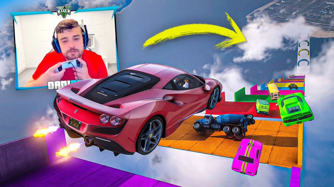 MEGA RAMPA PERO LA BAJO CON LA BARBILLA! LO NUNCA VISTO!! - GTA 5 ONLINE