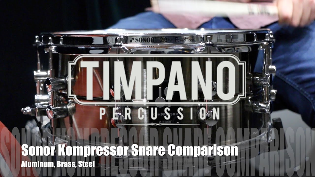 NEW Sonor Kompressor Snare Comparison: Aluminum, Brass, Steel in all sizes!