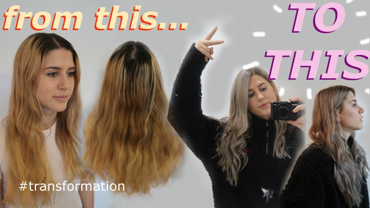 HAIR TRANSFORMED TO SILVER/GREY BLONDE | Lucy Lynch ft. WhoIsJosieWho
