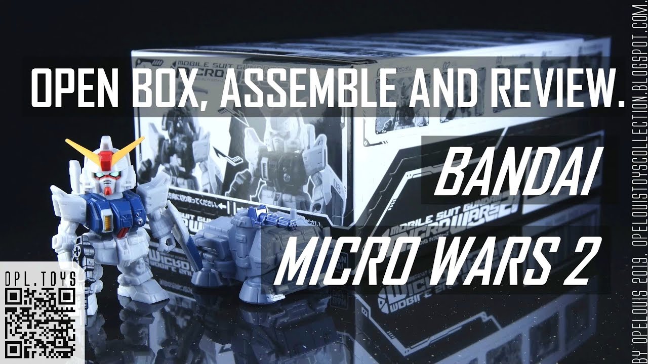 Bandai Mobile Suit Gundam Micro Wars 2 candy toys - Open box, assemble and Review!