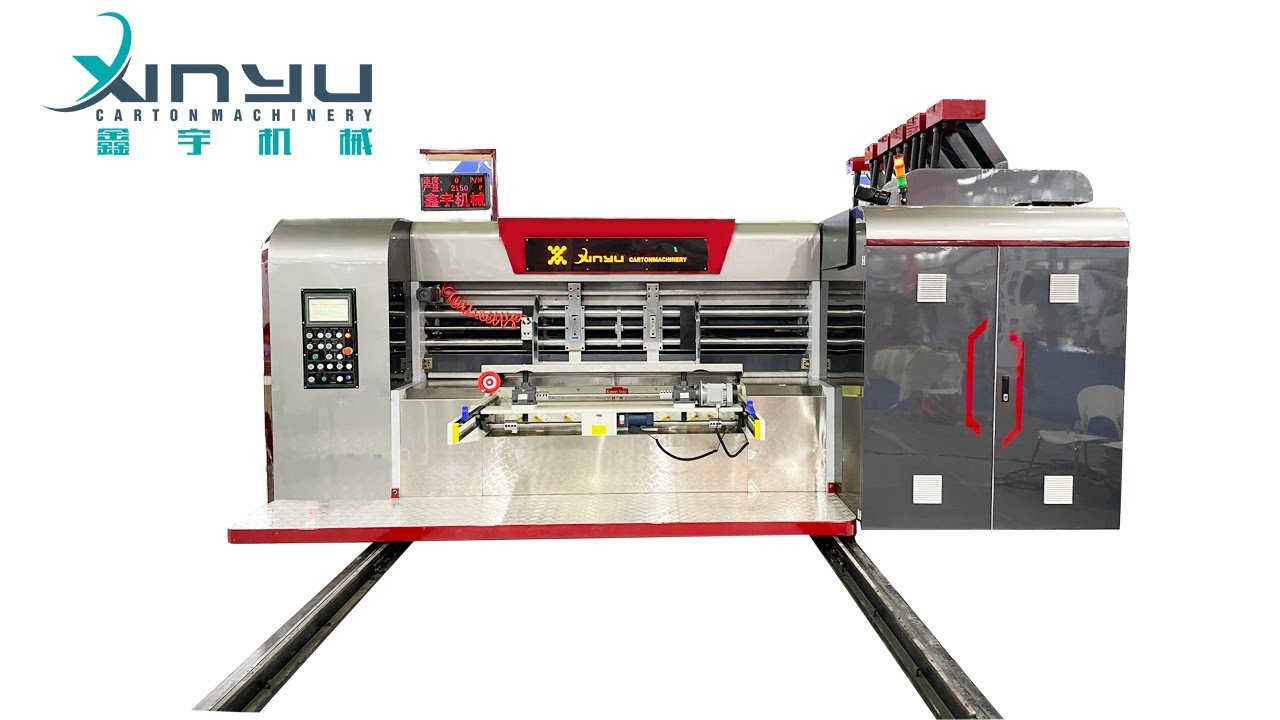 corrugated cardboard box flexo printer die cutter machine