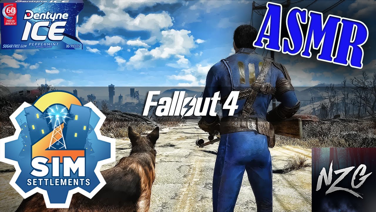 ASMR Fallout 4 Sim Settlements 2 | Relaxing😴 | Gum Chewing 🍬 Whisper 💤