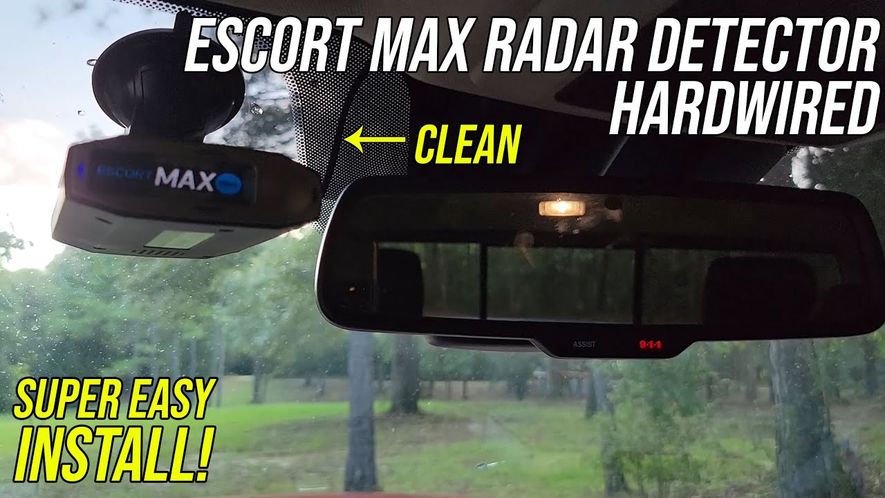 Escort Max 360c Radar Detector hard wire mirror tap install - RAM 2017 - Super Easy!!