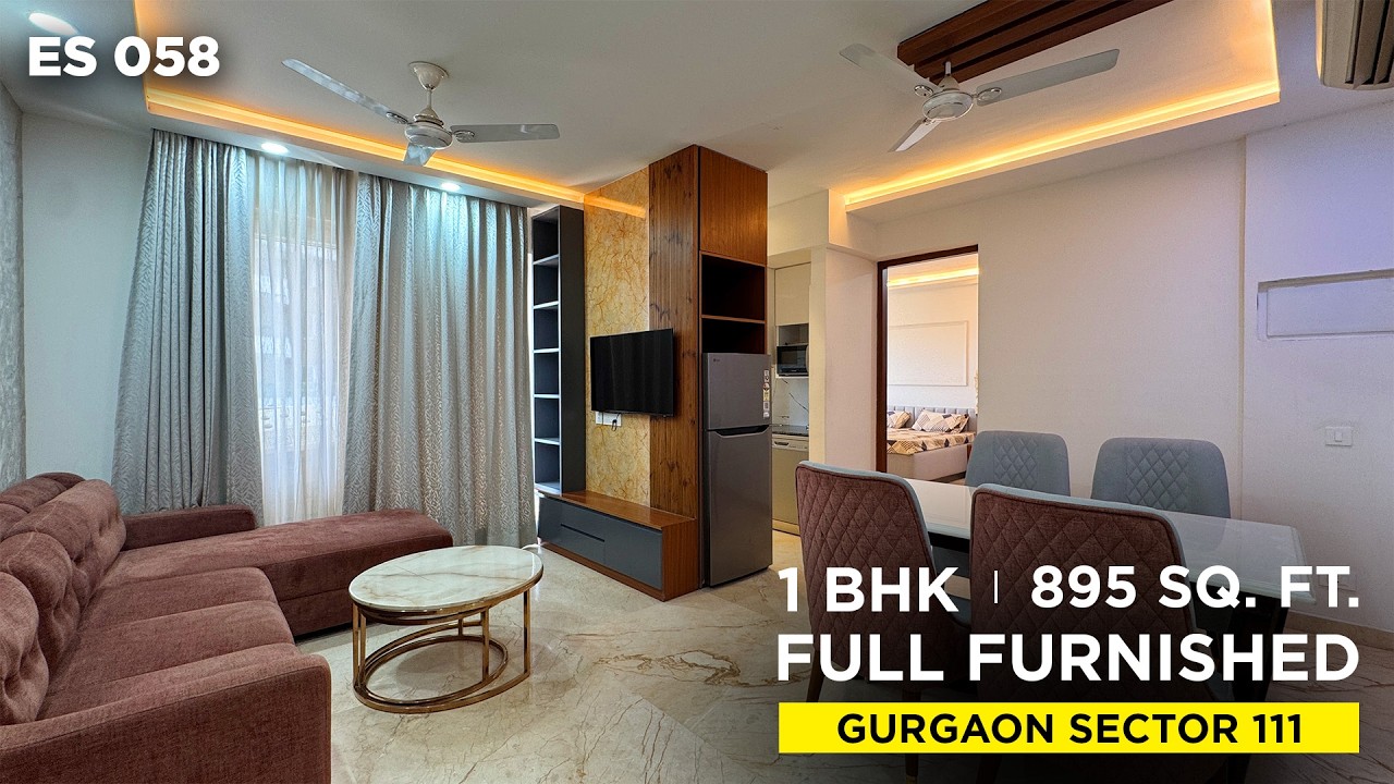 Fully Furnished 1 BHK | 895 Sq Ft | Ready-to-Move | 0 KM from Delhi | ES 058