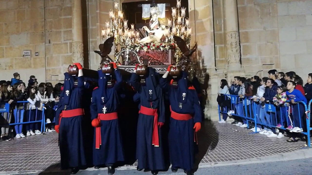 Salida de La Dolorosa Monóvar.MIERCOLES SANTO Semana Santa 2017