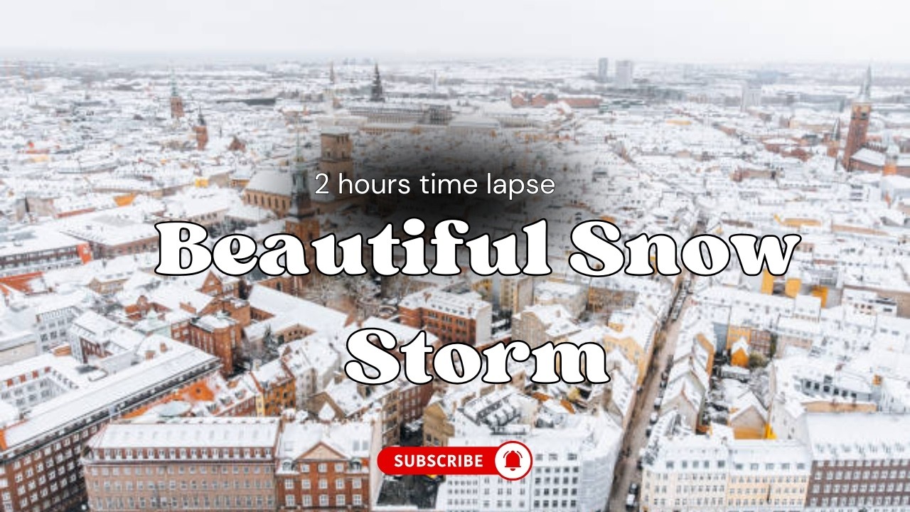 Time Lapse of Beautiful Snowfall in Copenhagen