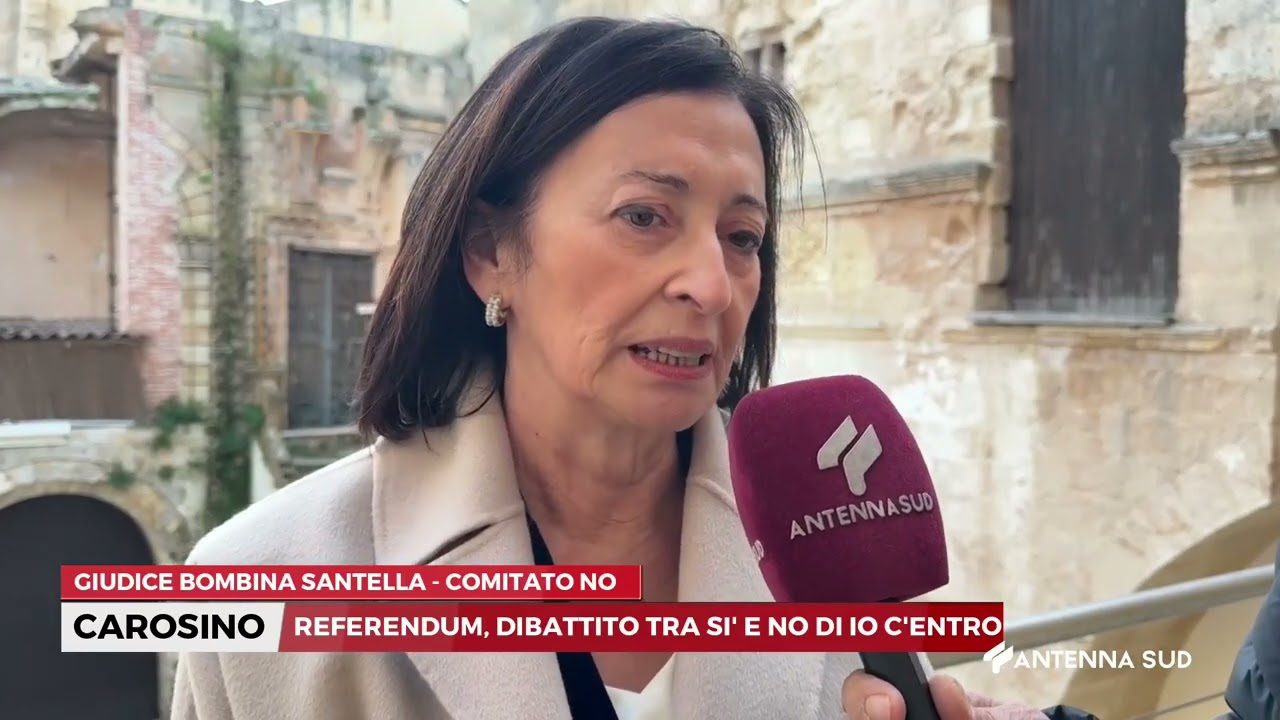 16 MARZO 2026   CAROSINO TA   DIBATTITO TRA SI' E NO DI IO C'ENTRO