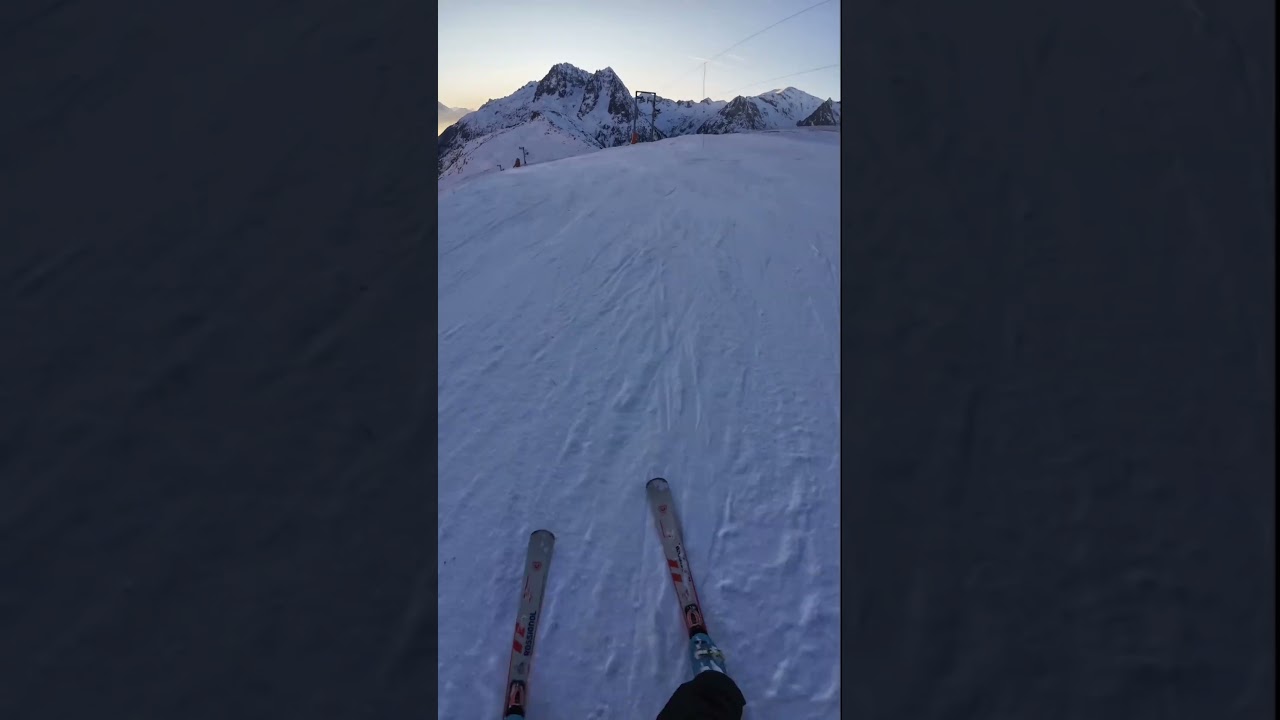 Intermediate level skiing 