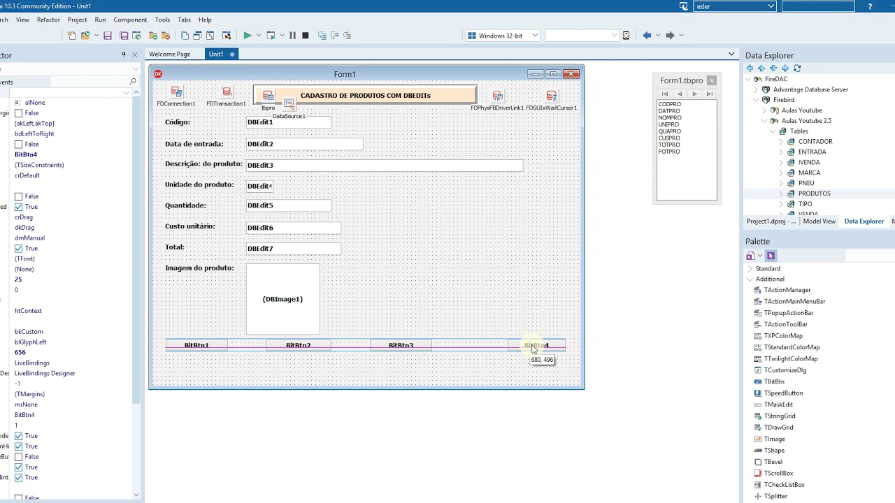 CADASTRO DE PRODUTOS COM IMAGEM COM DBEDITs - DELPHI 10.3