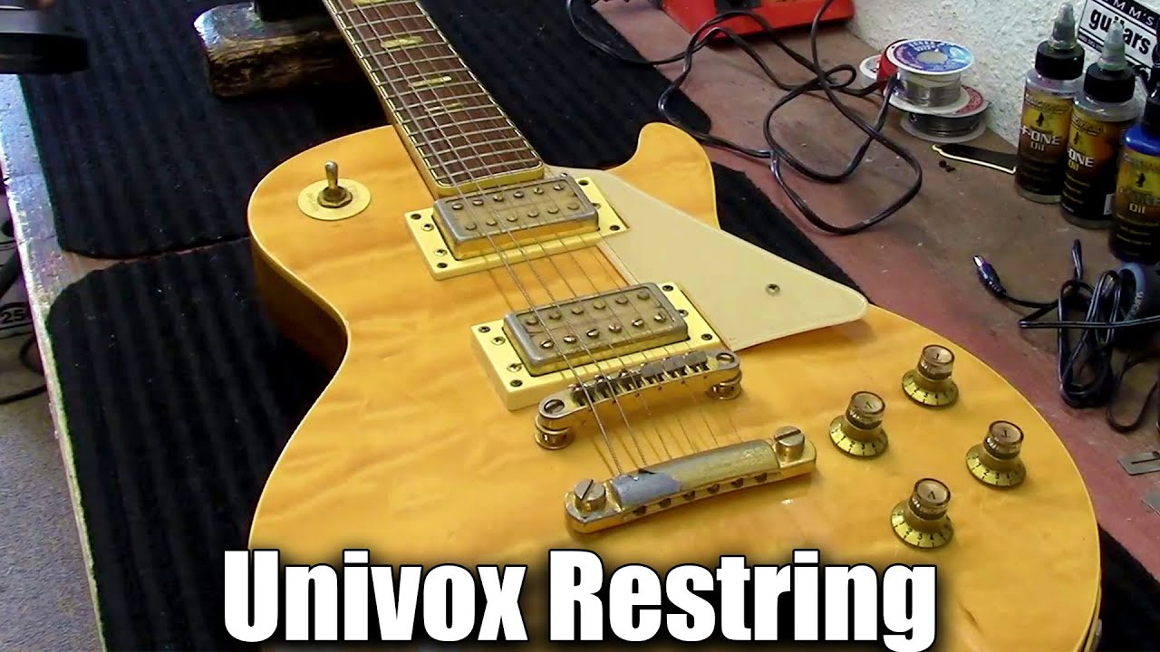 Japanese Univox Guitar Restring
