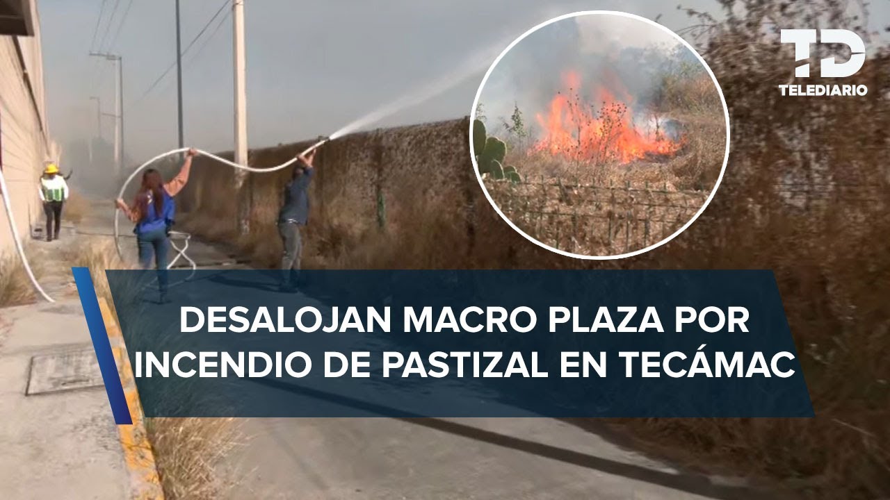 Fuerte incendio a las afueras de la Macro Plaza Los Héroes Tecámac; compradores son evacuados