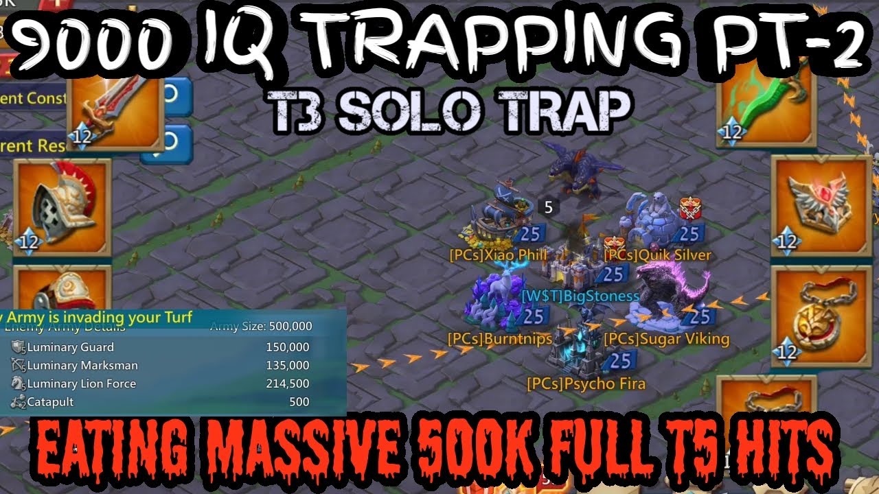 Lords Mobile - Expedition BAITING | T3 Solo Trap Vs MAXED TITANS !