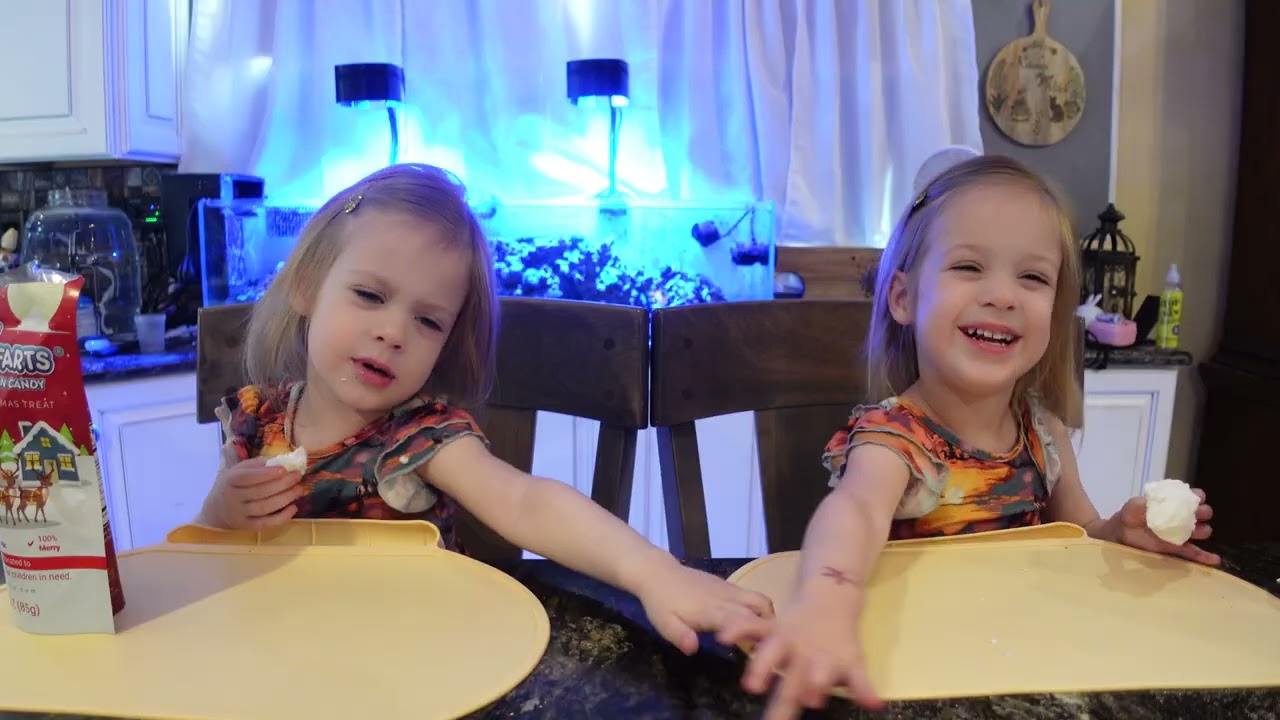 Twins try reindeer farts