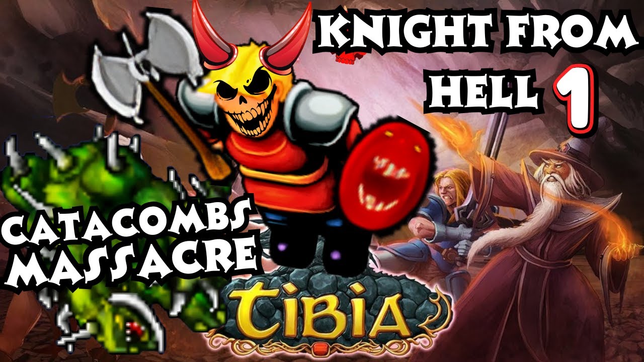 TIBIA Solo PK Catacombs Massacre | Knight From Hell 1