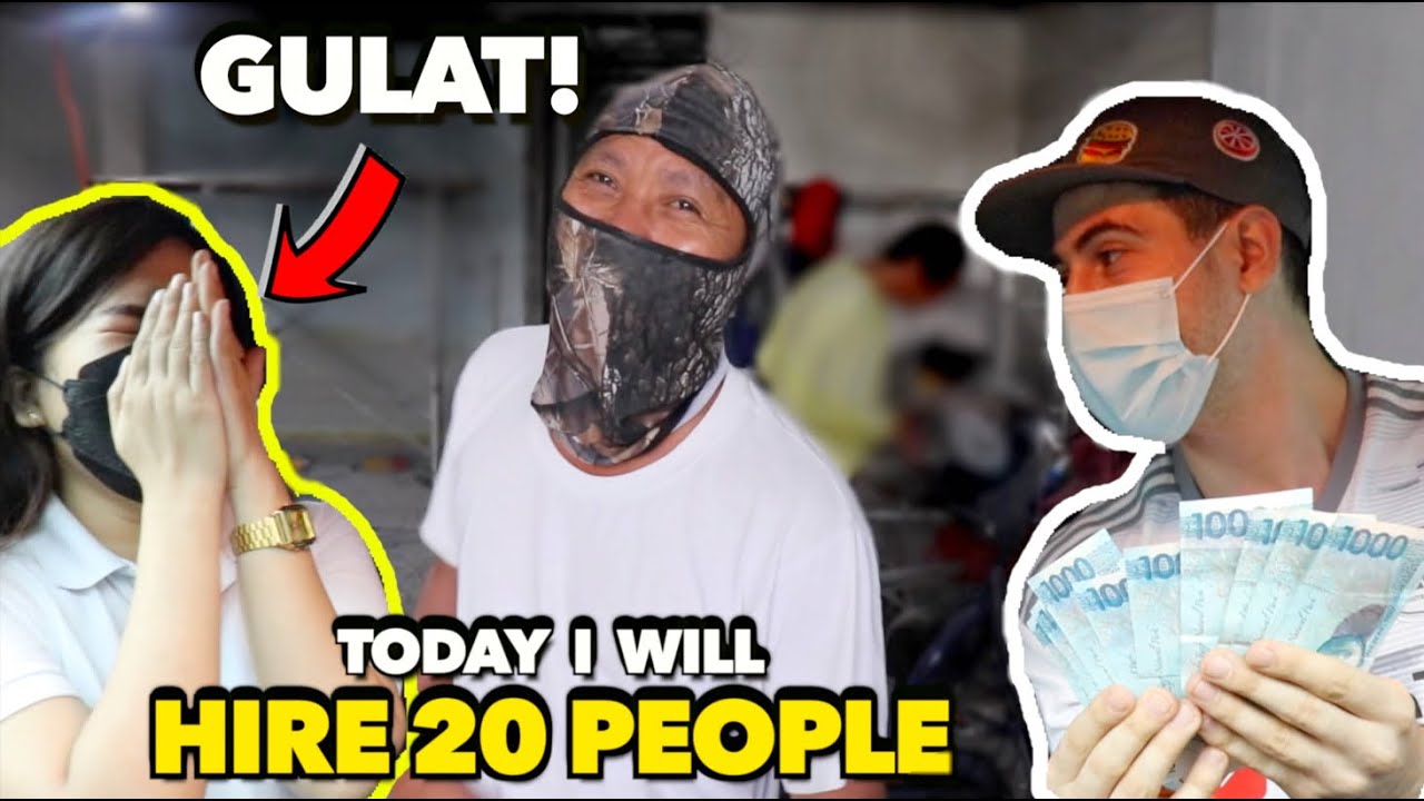 Shocking PEOPLE by GIVING THEM JOBS!! (20 People in 1 DAY) 🇵🇭💪