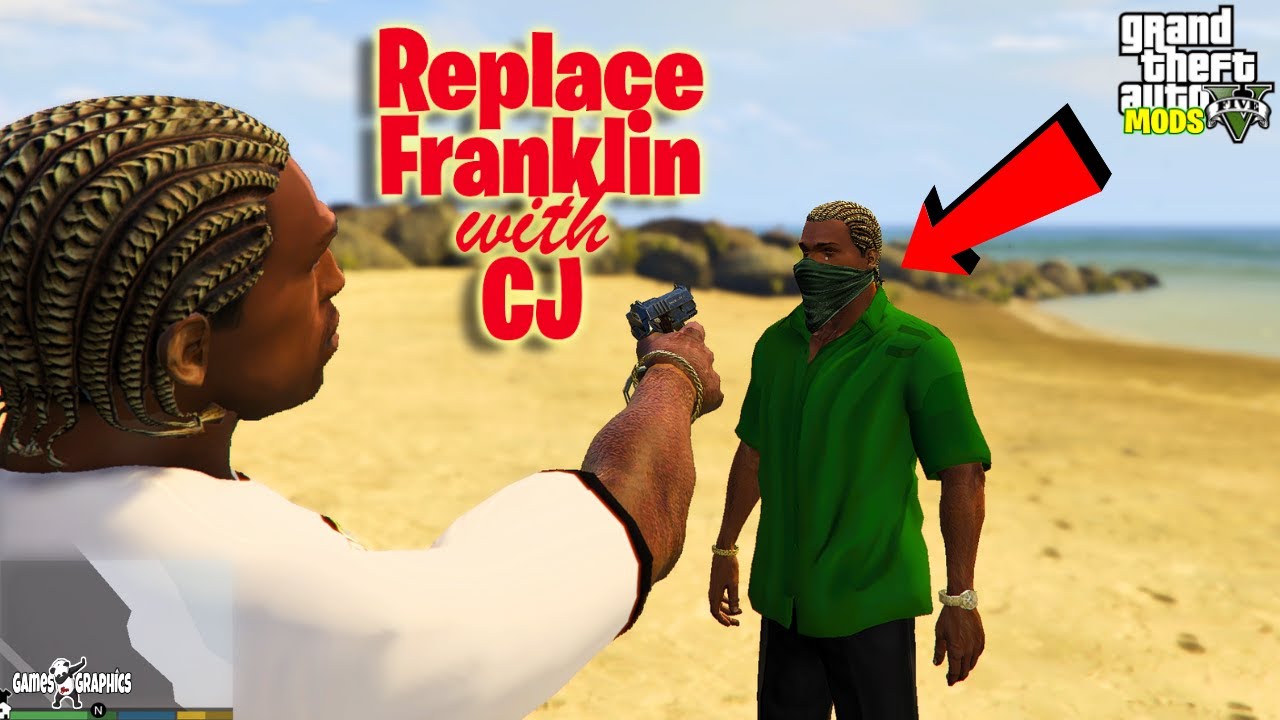 How to Install Carl Johnson (Full Audio and Model) Replacement for Franklin (2023) GTA 5 MODS