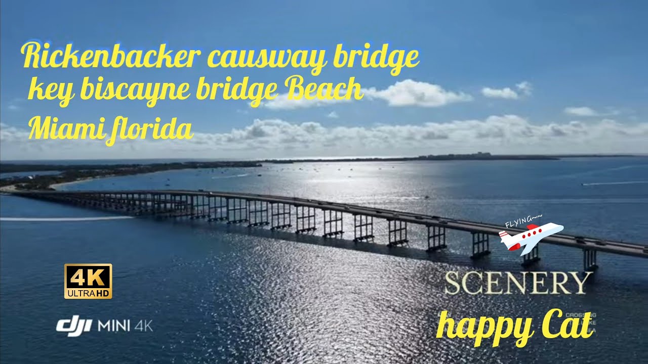 Bridge Rickenbacker causway #Florida #Beautiful #Followme #nature #Djimini4kVideos #Seabeautiful 