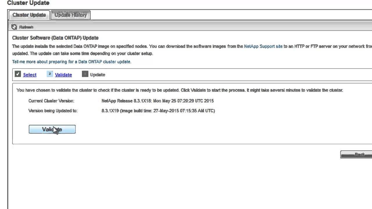 Automated nondisruptive ONTAP upgrade using System Manager