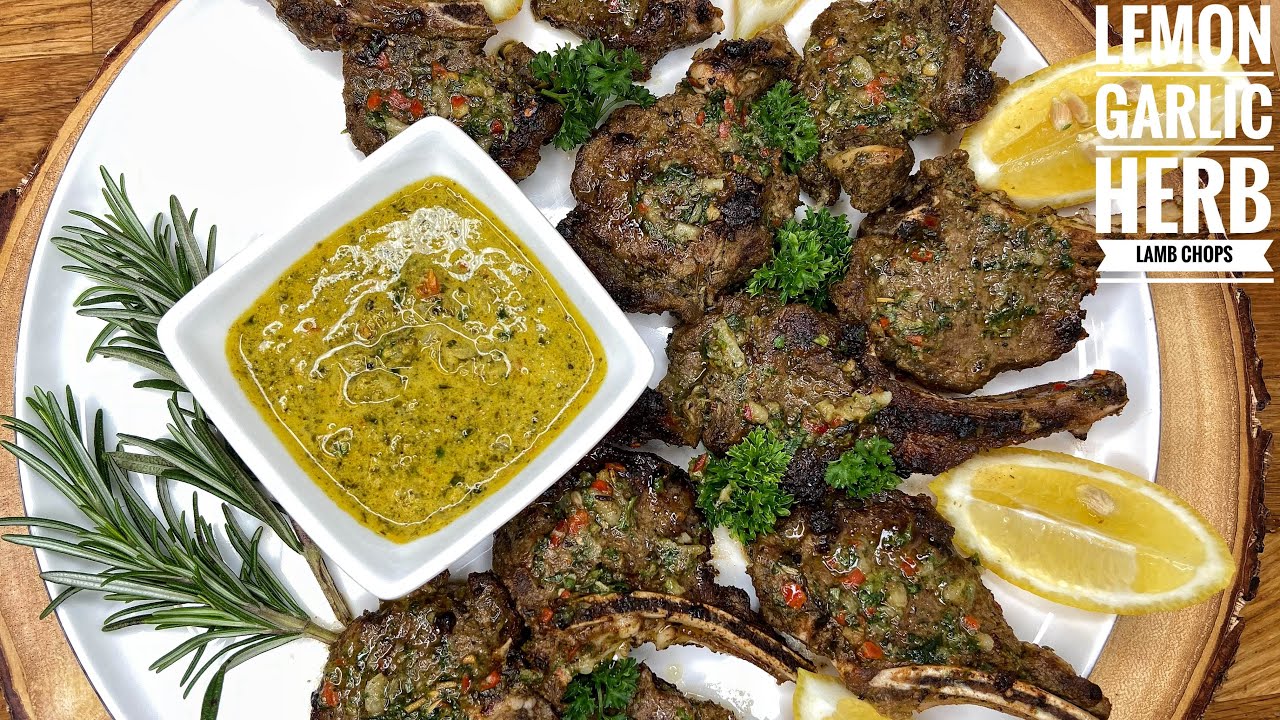 GRILLED LEMON GARLIC HERB LAMB CHOPS