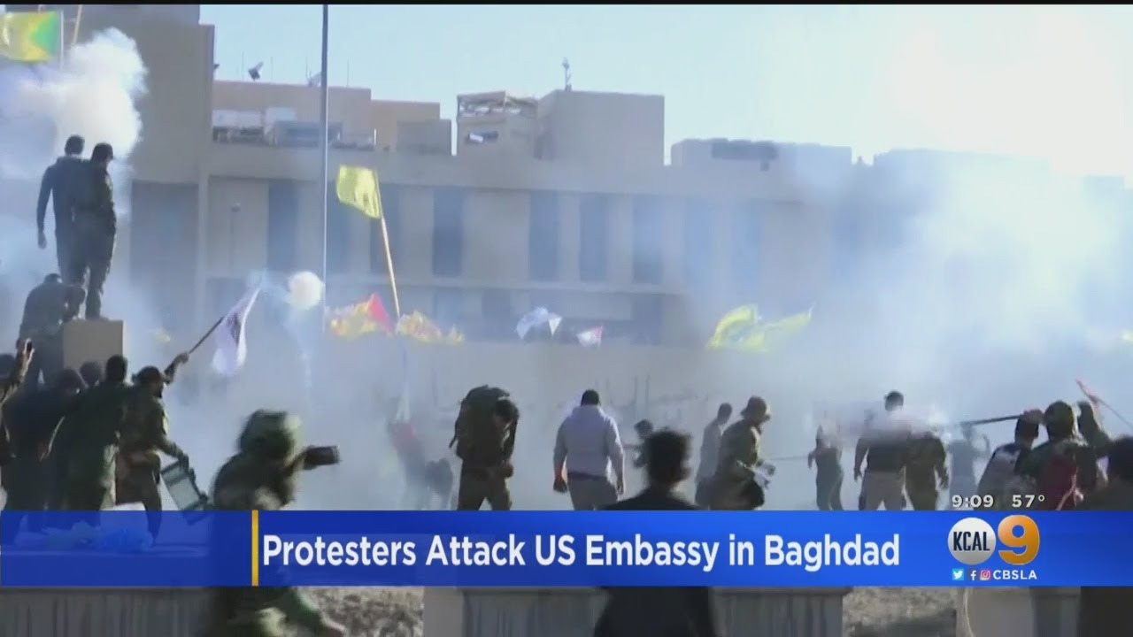 Protesters Furious Over American Airstrikes Attack U.S. Embassy In Iraq
