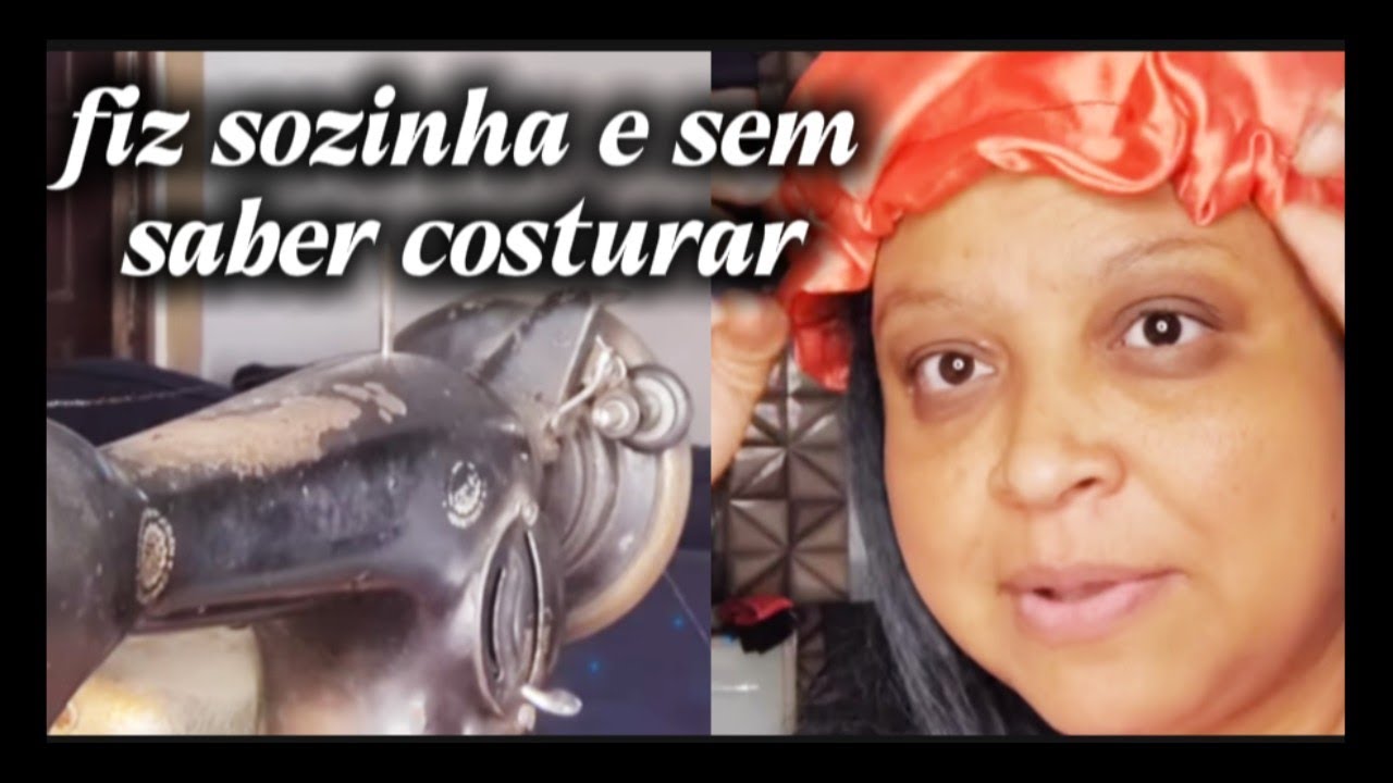  “Nunca costurei antes… peguei a Pretinha e fiz essa touca de cetim inacreditável!”