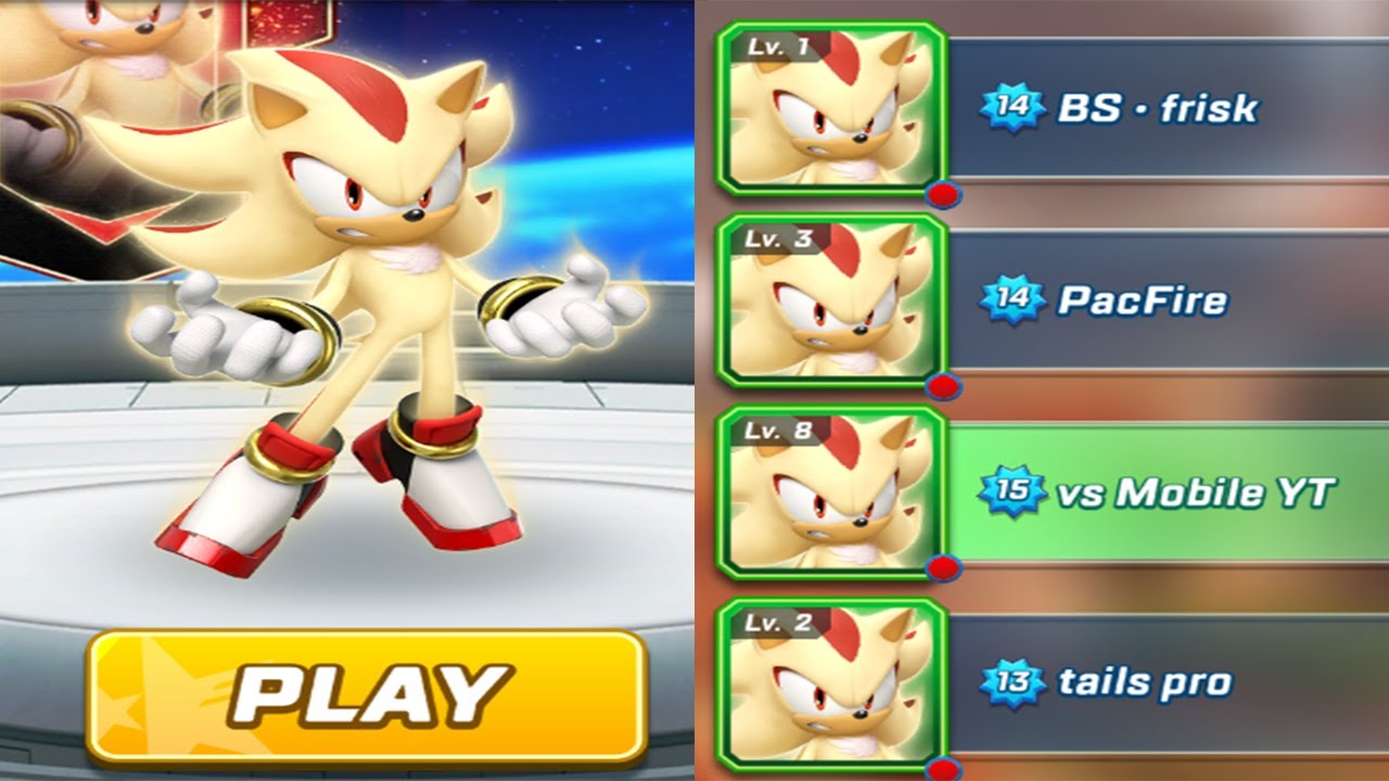 Sonic Forces Speed Battle Full Super Shadow Battle - Party Match All Player Use New Runner Gameplay