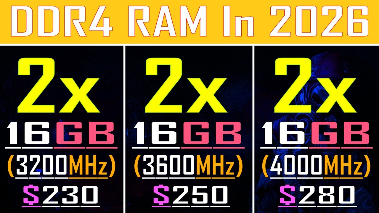 3200MHz vs 3600MHz vs 4000MHz || DDR4 RAM TEST in 2026 ||