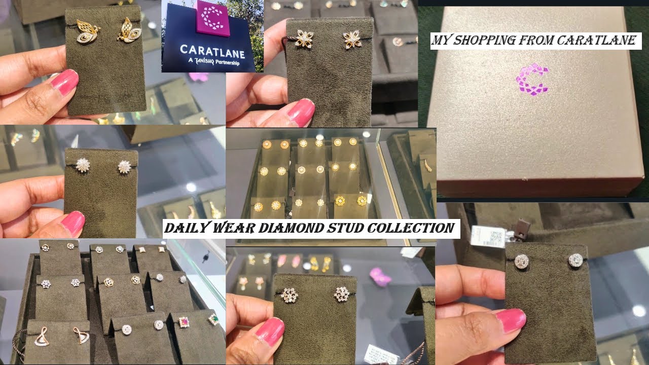 Daily Wear Diamond Earring Design from Caratlane💎 💎 New Stud Design👌💕 My Shopping from Caratlane🛍️🎊