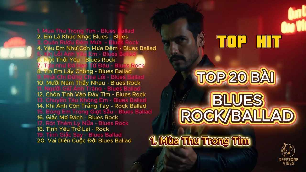 TOP 20 Bài Blues Rock / Ballad Xé Lòng – Những Giai Điệu Đau Thấu Tim Gan | DeepTone Vibes 🎸
