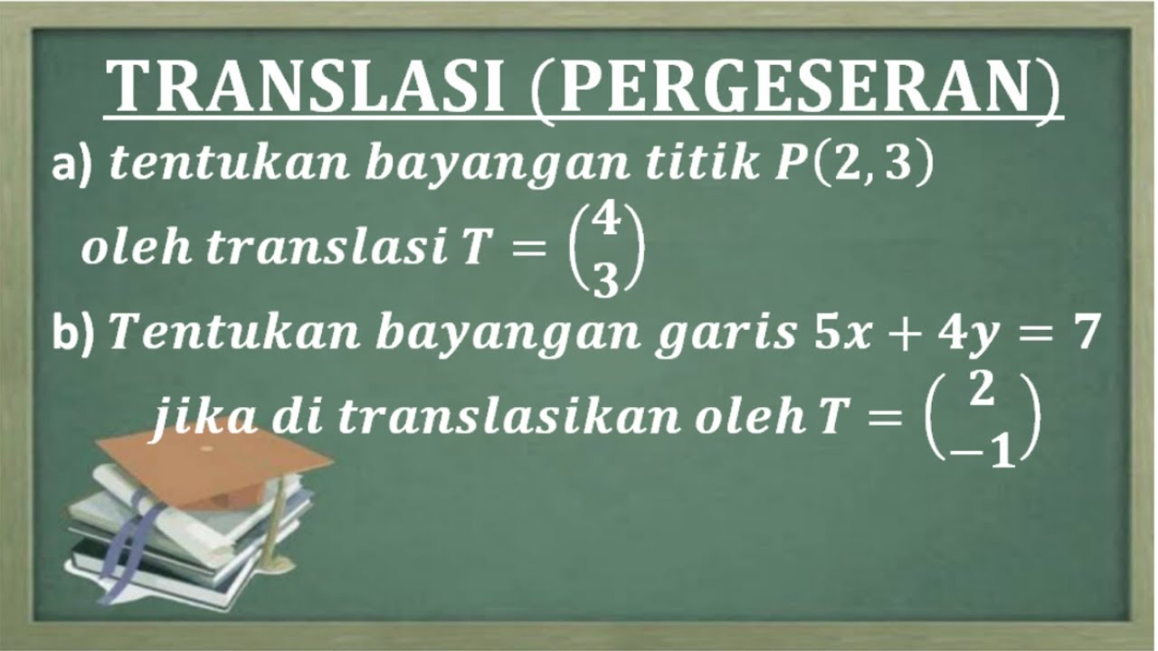 Translasi(pergeseran) : menentukan bayangan titik dan bayangan garis