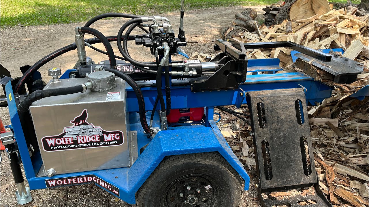 Pull Back Arm Comparison on 35 SHO Box Wedge by Wolfe Ridge MFG #firewood #blueox #woodhound