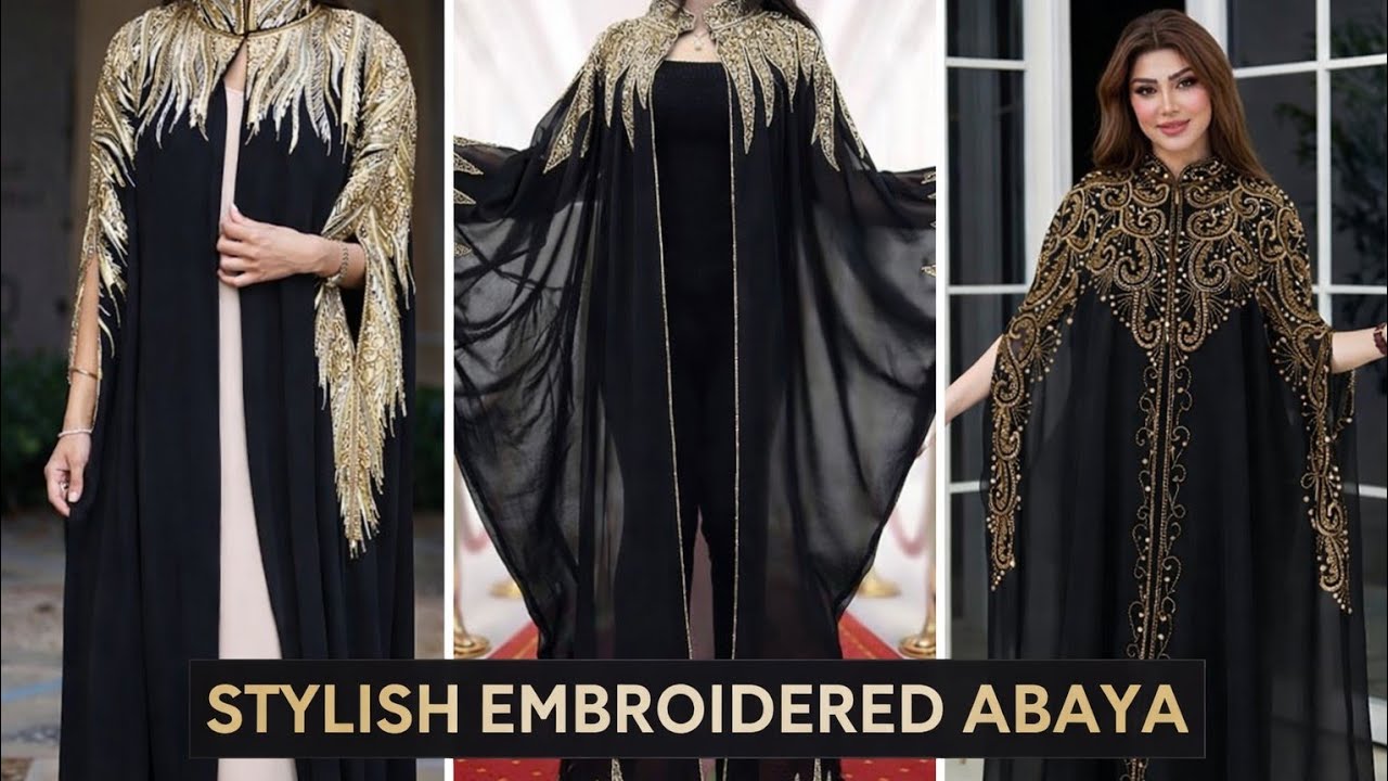 Stylish Designer Embroidered Most gorgeous Abaya Designs For Ladies Style Clothing 